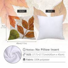MEMNUN 4 Stück Herbst Aquarell Ahornblatt Kissenbezüge [ohne Kissenfüllung], 17,7*17,7 Zoll (45*45 cm)/19,69*19,69 Zoll (50*50 cm)/15,75*15,75 Zoll (40*40 cm), [einseitiger Muster] Herbst Tägliche Dekoration Polyester Kissenbezüge für Sofa, Bett, Wohnzimmer, Schlafzimmer, Auto, Büro, Hotel, Raumdekoration, Heimdekoration, perfektes Geschenk für Familie und Freunde, Ganzjährig
