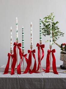 2pcs, 9.84-Inch Christmas Long-Handled Candles, Featuring Fun Designs Of Christmas Trees And Snowmen, Suitable For Home Decoration, Can Be Used For Holiday Arrangements, And Are Christmas Scented Candles - Multicolor - View 6