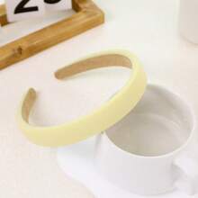 1pc Fabric Candy-Colored Hairband For Girls With Frizzy Hair - Simple High-Top Sponge Hair Accessory, Home Beauty Women Accessory Gifts, Hair Hoop