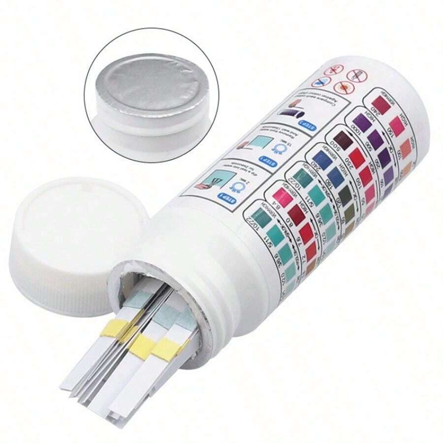 50/100pcs 7in1100 Strips Water Quality Test, Multi-Functional Swimming Pool And SPA Test Strips, Hot Tub Test Strips For Accurately Measuring PH, Hardness, Total Chlorine, Total Alkalinity, Cyanuric Acid And Bromine,Easy To Monitor Pool Water Quality,For Garden Pool Cleaning,For Hot Tubs And Spas