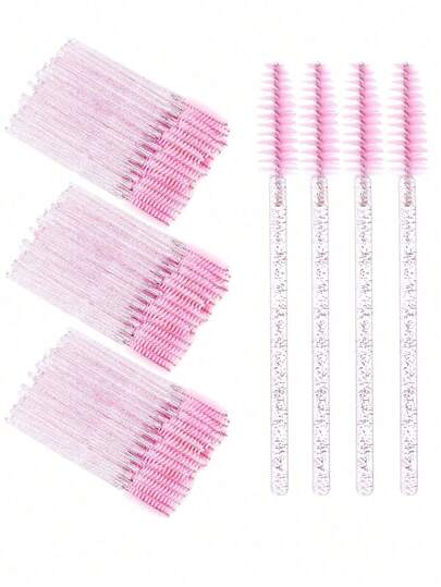 50pcs/Pack Disposable Crystal Eyelash Brush, Eyelash Extension Makeup Brush
