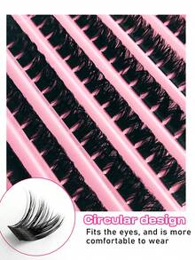 Asiteo 7 Rows 112pcs Single Lash Clusters, 100D D Curl, 8-16mm, DIY Lash Clusters, Thick & Fluffy, Natural Look, Reusable, Single Lash Extension Kit, Suitable For Home Or Outdoor Use, Applicable For Daily Life, Wedding, Date, Party, Travel, Spring Season - D - View 4