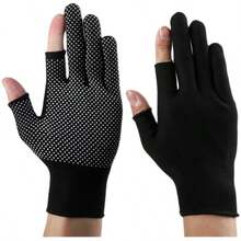 Special Gloves For Men And Women Working, Two, Three, Five Fingers, Work, Wear-Resistant, Non-Slip, Riding Durable And Lengthened - Black - View 2