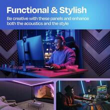 54-Pack Sound Proof Foam Panels For Walls 12X12X1" Acoustic Panels Wedge Style Sound Panels For Studio And Home Noise Reduction