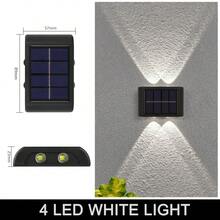 1/2/4件組 4LED/6LED/8LED 太陽能上下照壁燈，戶外防水LED階梯燈，現代裝飾壁燈，適用於戶外庭院、花園、草坪、露台、中庭、圍欄、車道、小徑裝飾燈，萬聖節、聖誕節、感恩節禮物 - 長條壁燈 - 查看 14