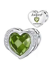 Sterling Silver Jewelry Charms Love Twelve-Month Birthstone Beaded Pendant Ball Suitable For Bracelet DIY Women's Jewelry Gifts, Amulets On The Bracelet - 彩色 - 查看 12