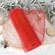 1 Roll, 900cm Christmas Decorative Ribbon, Christmas Party Decor Streamer, DIY Christmas Tree Decoration Ribbon, Tulle Bow Hanging Ornament, Suitable For Christmas Tree Decor, Home Decor, Room Decor, Bedroom Decor, New Year Decor, Christmas Decorations, Holiday Party Decor, Christmas Party Supplies, Christmas Themed Holiday Hanging Decor, Party Favors, Happy New Year, Christmas Gifts, Christmas Decorations, Christmas Event Party Supplies, Gifts For Friends And Family - Multicolor - View 18