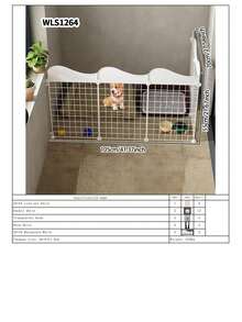 Foldable Dog Fence For Small/Medium Dogs, Indoor Pet Playpen, Puppy/Kitten Cage, Rabbit Hutch - Multicolor - View 20