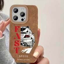 Funda para móvil con diseño retro de piel sintética de oveja. Compatible con phone 16 Pro Max, 15 y 14 Plus. Diseño moderno y artístico. Color marrón. Protector de alta calidad. Suave y acolchado. Para hombres y mujeres. - Colores mixtos 1 - Ver 1