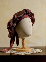 Cirelle 1 pièce Bonnet de nuit en satin et soie de luxe - Ajustable et confortable avec un lien. Protection capillaire de nuit unisexe pour hommes et femmes. Décoration de maison, de salle de bain, d'automne et de rentrée scolaire
