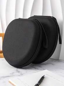 1PC Hard Shell Carrying Headphones Case Headset Travel Bag Wireless Earphones Bluetooth Earphones Earbuds For Business,Travel,School,College,Office,Pressure Resistant Large Earphone Bag EVA Headwear Folding, Portable Anti Drop And Anti Pressure Bluetooth Earphone Storage Bagcharger Case Power Bank Phone Charger Digital Camera Accessories