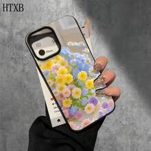 Funda protectora para phone con diseño de flores amarillas y azules (1 unidad), compatible con phone 16 Pro Max, 16, 15 Pro, 14, 14 Plus/14 Pro Max, 13, 13 Pro, 12 Pro y 11/11 Pro. Regalos para cumpleaños y celebraciones. Plus/14 Promax, 13 Pro, 12 Pro, 11 Pro Serie Pro. Regalos para cumpleaños y festividades. - Negro - Ver 5