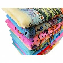 Kit Pano De Prato Estampado 100% algodão Colorido | Toalha de Pia com Bainha | Kit 5 Unidades - Branco - Visão 3