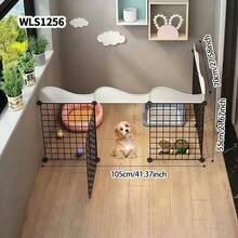 Foldable Dog Fence For Small/Medium Dogs, Indoor Pet Playpen, Puppy/Kitten Cage, Rabbit Hutch - Multicolor - View 2