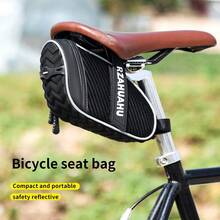 1PC Portable Bicycle Saddle Bag - Large Capacity Hard Shell Mountain & Road Bike Tail Pack With Adjustable Straps, Tool & Seat Fixation | Night Reflective Design - one-size - View 9