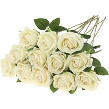 1pc/3pcs/5pcs Champagne Artificial Roses With Stems, Velvet Cloth Rose Bouquets, Fake Roses, Suitable For Home Decor, Living Room Decor, Room Decor, Wedding Decor, Centerpieces, Party Decor, Garden Decor, And As Gifts For Valentine's Day, Birthdays, Proposals, Graduations. - Champagne - View 6