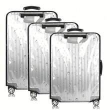 3pcs Transparent Heavy-Duty Scratch-Resistant Waterproof Suitcase Protective Cover