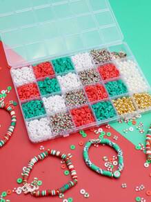 300 piezas/2400 piezas/3000 piezas/5200 piezas Kits de cuentas de arcilla Kits de pulseras de cuentas Kits de manualidades Kits de fabricación de joyas Cuentas para pulseras de la Suministros para hacer joyas para fiestas de cumpleaños