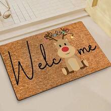 圣诞驯鹿装饰迎宾垫 - 超柔软记忆海绵，防滑，可机洗，适合室内使用 - 非常适合厨房、浴室、卧室、客厅入口处，浴室厨房装饰，厨房地毯 - 彩色 - 查看 9