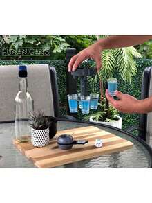 酒杯分配器和支架、葡萄酒分配器饮料分配创意酒漏斗、适用于葡萄酒和啤酒、饮料架、派对装饰用品、节日装饰用品（不含杯子） - 彩色 - 查看 4