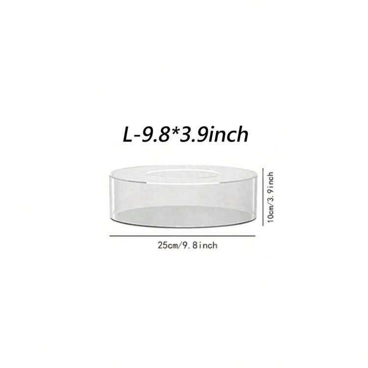 1pc Transparent Acrylic Cake Stand, Stackable Cake Box Holder Rack, Round Cake Display Case With Cover, Center Cake Base For Birthday Wedding Party Decor - Transparent - View 10