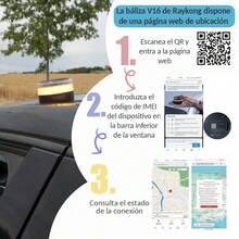 Baliza V16 Geolocalización DGT 3.0 mas Avanzada | con 3 Indicadores Led Conexíon|Bateria|GPS Homologada por DGT [SIM y Datos Pagados hasta 2038]