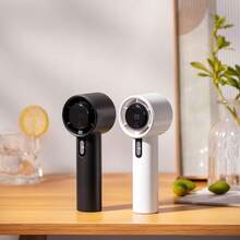 Portable Handheld Fan - Battery Powered Fan | Rechargeable Pocket Handheld Blower, Personal Cooler With Digital Display, Portable High Speed Blowers 100 Speeds Adjustable For Outdoors - 白色 - 查看 7