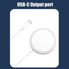 15W磁吸式无线充电器，兼容 16/15/14/13/12系列，带快速充电功能的磁吸式无线充电板 - 白色 - 白色 - 查看 11