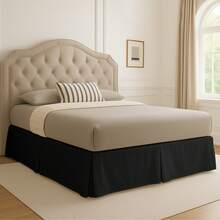 1Pc Mattress Protector - Lux Decor Bamboo Waterproof Noiseless Soft Cooling Comfortable Breathable Cover With Deep Pocket Up To 16 Inches – Gentle Fit, Easy Care – Back To School, Graduation Gifts, Home Decor-Summer Turn Up, SUmmer Pick1Pc Lux Decor Terry Cloth Waterproof Mattress Protector – Hypoallergenic Noiseless Bed Cover With Breathable Fabric – Protects Against Spills, Stains & Allergens – Fits Upto 16 Inches Deep Pocket – Back To School, Graduation Gifts, Home Decor, Spring Cleaning Essential, Valentine's Day Home Refresh, Allergy Protection, Spill Guard, Bed Bug Barrier, Easy Fit Design, Machine Washable, Durable Cover, Long-Lasting Protection, Kid-Friendly, Pet-Friendly Bedding, Daily Comfort, Home Basic, Family Use - 黑色 - 查看 1