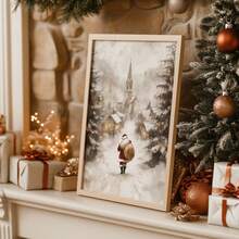 1/3 szt. Vintage, świąteczne obrazy ścienne, wydruki z zimowym krajobrazem, obrazy na płótnie, plakaty z Mikołajem, dekoracje świąteczne do salonu, sypialni, mieszkania, akademika, prezent dla niej, nieoprawione, świąteczne dekoracje, choinka, prezent, Święto Dziękczynienia, ślub, wystrój domu, wystrój domu, jesienne dekoracje, dekoracje urodzinowe, prezenty, artykuły imprezowe, dekoracje świąteczne, dekoracje na Halloween, dekoracje ścienne, ozdoby na Halloween