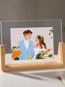 Custom Black Photo Frame, Picture Frame Wall Mount, Personalized Photo Gift, Birthday Anniversary Wedding Gift, Home Office Decor, Floating Frame - U-shaped Photo Frame - View 5