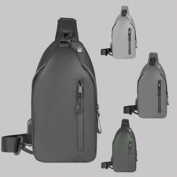 Casual Chest Bags For Men Women Small Sling Bag With Zipper Pocket Adjustable Strap Daypack Shoulder Crossbody Bags