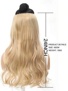 Halo Hair Extensions Invisible Wire Wavy Curly Long Synthetic Hairpieces For Women Adjustable Headband Heat Friendly Fiber No Clip - Multicolor - View 7