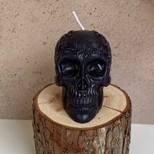 1pc Halloween Skull Scented Candle, Suitable For Indoor Halloween Parties And As Gifts, Can Also Be Used As Halloween Decorations, Creating A Spooky Atmosphere For Home Or Room Decor - Multicolor - View 10