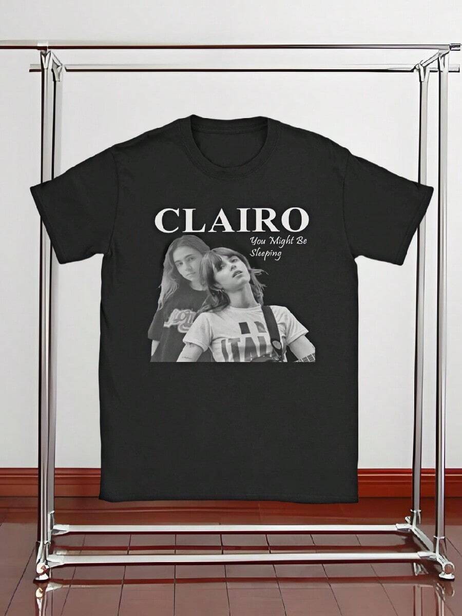 NEW Novelty Singer Clairo T-Shirt For Men O Neck Cotton T Shirt Short Sleeve Tee Shirt Graphic Printed Clothes - 黑色 - 查看 1