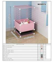 Indoor Small Pet Cage With Tray, Rabbit Hutch With Litter Box, Suitable For Kittens - Multicolor - View 17