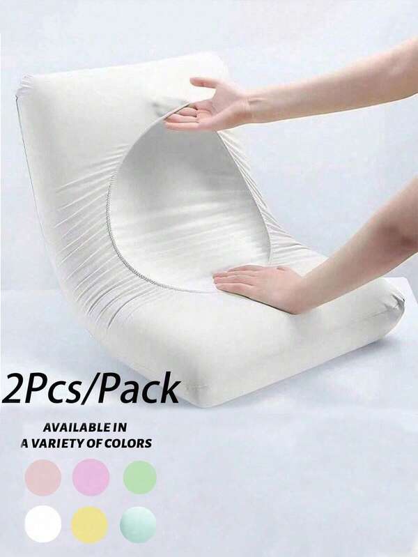 Weiche, wiederverwendbare Reisekopfkissenbezüge, fleckresistenter Stoff, handwaschbar, ideal für Hotel, Geschäftsreisen, Outdoor-Camping - Einfarbig