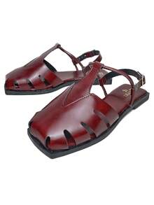 Women's Flat Sandals, Closed Toe, Comfortable, Fashionable, With Buckle Ref. 034/10 - Màu Tím - Xem 1