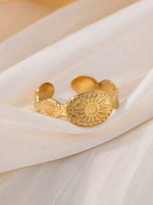 18K镀金不锈钢邪眼可调节戒指，防褪色，适合派对、海滩、节日等场合的珠宝配饰，可作为送给女儿/母亲/闺蜜的礼物。 - 惡魔之眼 - 查看 4