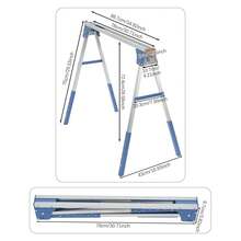 YUNRUX 2pcs Work Trestle, Folding Sawhorse, Folding Trestle - A - View 2