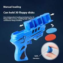 مسدس رصاصات ناعمة تفاعلي للأطفال - مسدس رصاصات ناعمة سريع الإطلاق - لعبة بندقية جزر EVA - هدية عيد ميلاد - هدية جمع - هدية عطلة