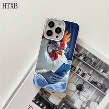 Funda protectora para phone con diseño de pollo con gafas (1 unidad), compatible con phone 16 Pro, 16, 15 Pro, 14, 14 Plus/14 Pro, 13, 13 Pro, 12 Pro, 11/11 Pro. Ideal para cumpleaños y celebraciones. - Blanco - Ver 5