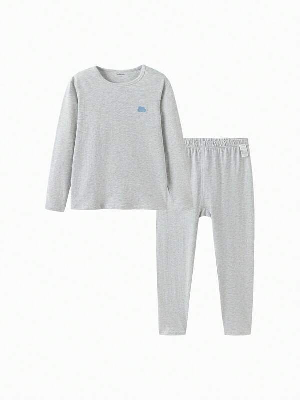 Balabala Boys Thermal Underwear Set 2025 Spring Cotton Pajamas Soft