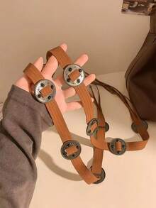 Vintage Boho Tassel Sash Belt Western Waistband Knotted Dress Belt For Women Decoration - 紫紅色 - 查看 2