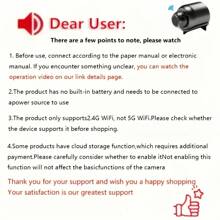 Wireless WiFi Mini Camera Home Security Camera, No Plug-In Required, Indoor HD Night Vision, Mobile Remote Monitoring