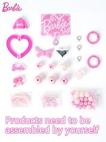 Mattel 1套芭比官方授权DIY串珠手机链创意钥匙扣芭比Y2K风格包包钱包汽车情侣钥匙扣甜美风格装饰收藏品精美亚克力配件生日礼物圣诞礼物 - BB-202601 - 查看 6