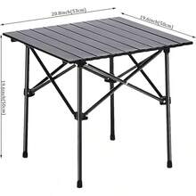 Mesa Plegable Camping, 95 * 55cm Plegable Playa De Portátil, Mesa De Camping Plegable Pequeña Adecuado para Exteriores, Playa, Picnic, Barbacoa, Pesca - 50 * 53 cm - Ver 3