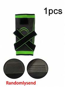 1/2pcs Compression Nylon Strap Knee Pads, Shock Absorption Bandage For Outdoor Hiking, Cycling, Football, Basketball, Running, Breathable Wrap-Around Non-Slip Knee Protector - Multicolor - View 34