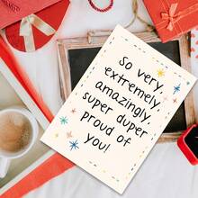 1pc Proud Of You Card For Him Her, Graduation Card, Well Done Card, Encouragement Card, Promotion Card, Exam Pass Card, New Job Congratulations Card Gift, Super Proud Of You Proud Of You Card For Him Her, Graduation Card, Well Done Card, Encouragement Card, Promotion Card, Exam Pass Card, New Job Congratulations Card Gift, Super Proud Of You - Multicolor - View 4
