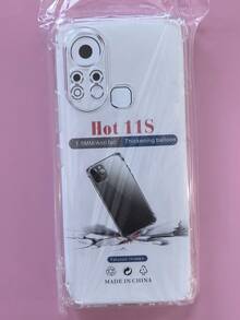 1 pieza Funda transparente anti-caída de cuatro esquinas, adecuada para teléfonos inteligentes de la serie /INFINIX/, funda de teléfono transparente anti-caída de cuatro esquinas, funda de teléfono, cubierta protectora de teléfono, carcasa de teléfono, funda de teléfono, funda de teléfono anti-caída, funda de teléfono transparente, funda de teléfono minimalista, funda de teléfono de unicolor, funda de teléfono transparente, funda de teléfono TPU anti-caída (anti-caída de grado militar)